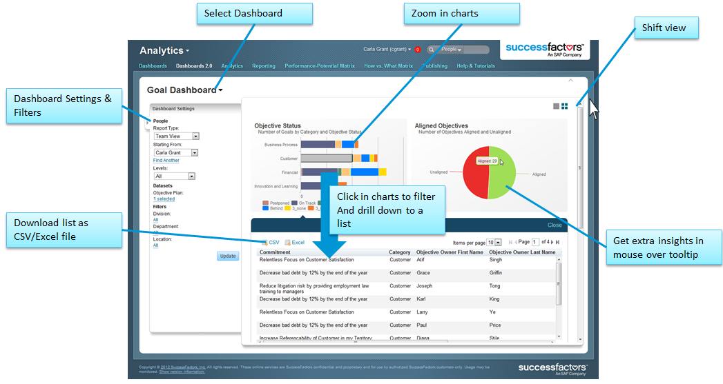 Visual Reporting With Dashboard 2.0 Reports In SuccessFactors Part 3