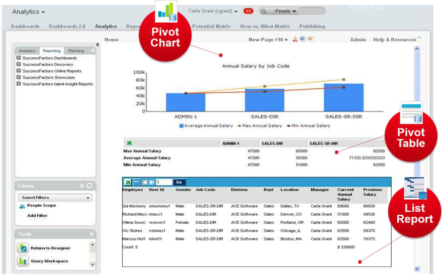 Advanced Reporting & Online Report Designer in SuccessFactors iProCon